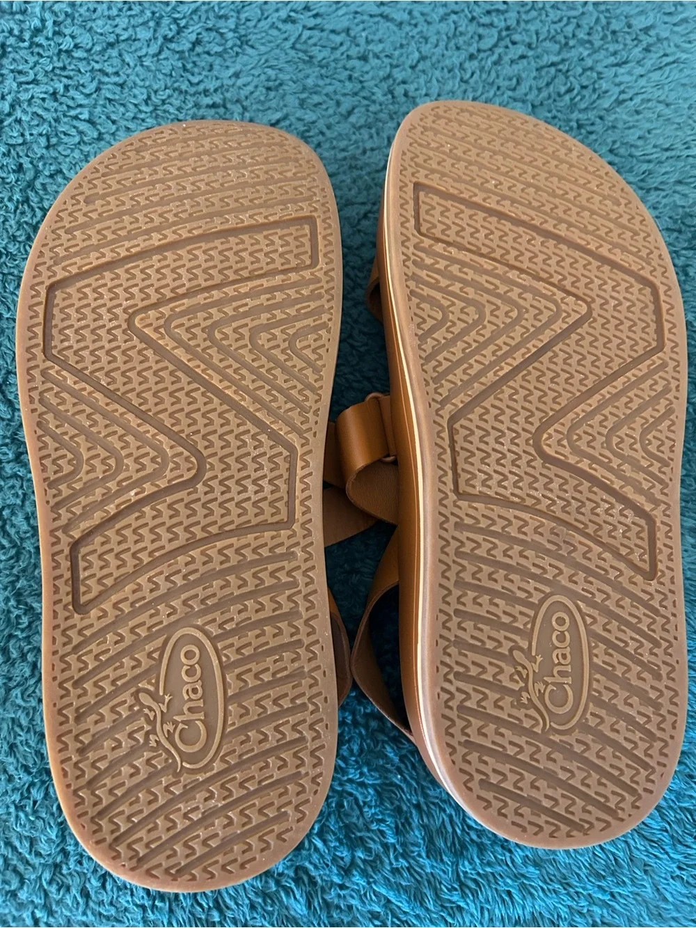 Chaco Women's Tan Leather Platform Sandals